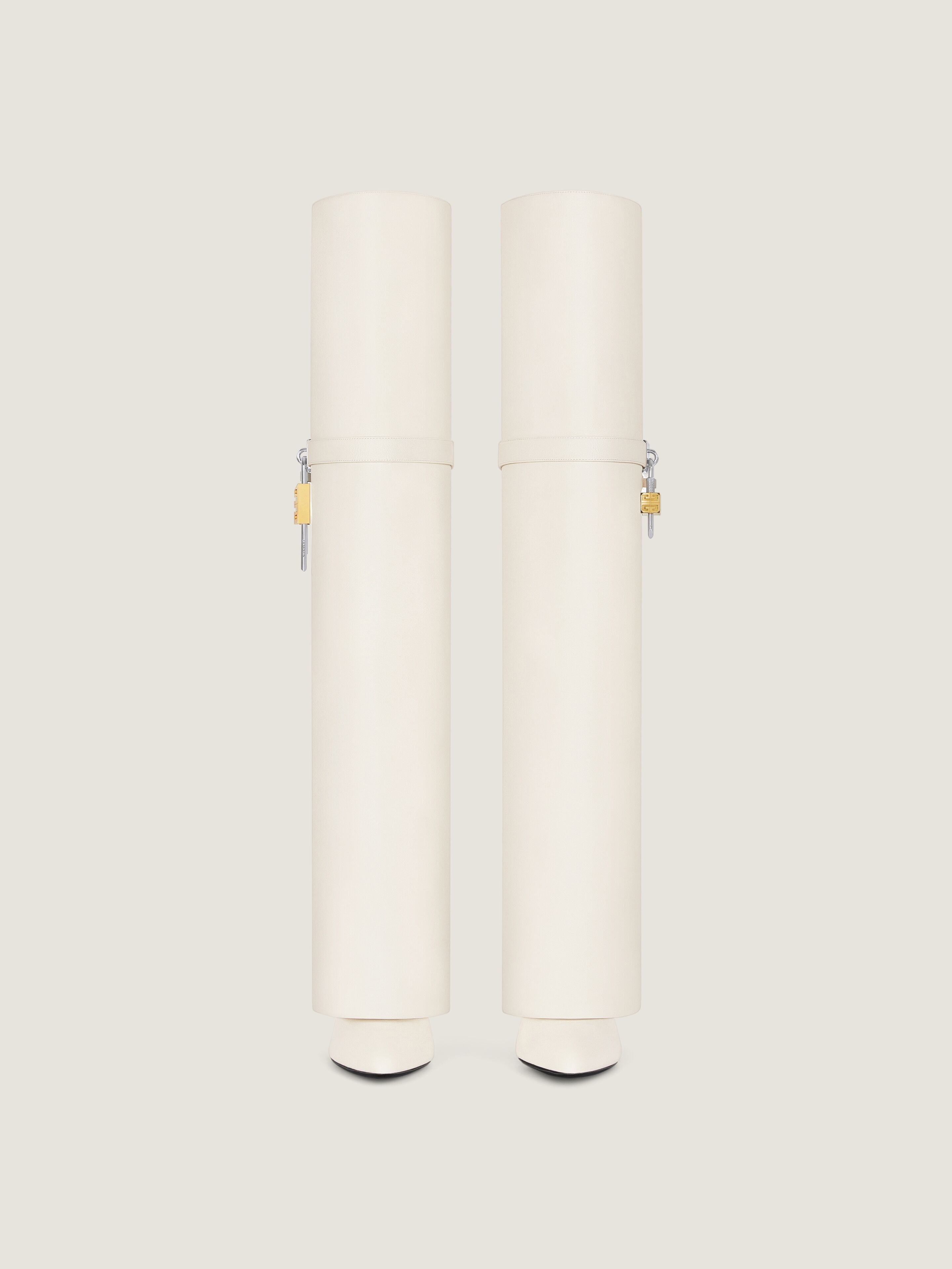 Shark Lock Stiletto over-the-knee boots in nappa